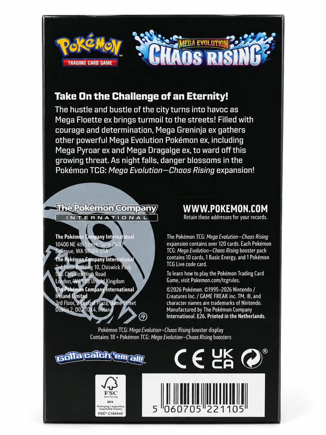 Pokemon Mega Evolution Chaos Rising Full Box